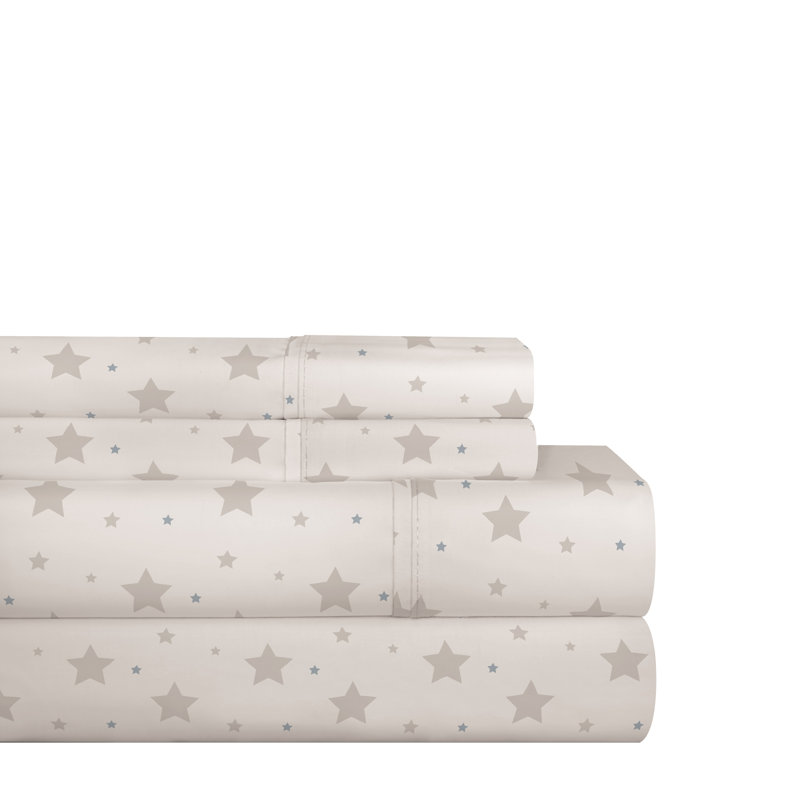100% Cotton Abstract Sheet Set, Twin XL Sheet Set + Fitted Sheet + 1 Pillowcases