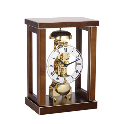 Manufactured Wood Mechanical Tabletop Clock