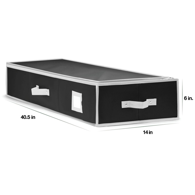 Wrapping Paper Organizer Storage Underbed Storage Container With Interior Pockets, Fits 24 Rolls