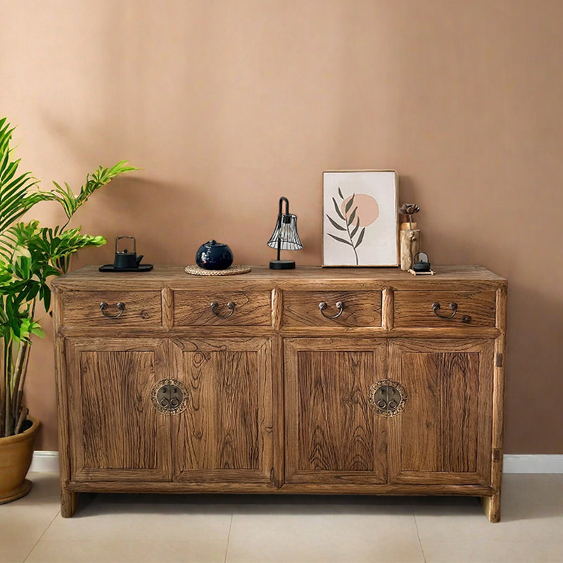Nouveau meuble d'entrée de style chinois, H 35,4 po x l 70,9 po x P 15,7 po
