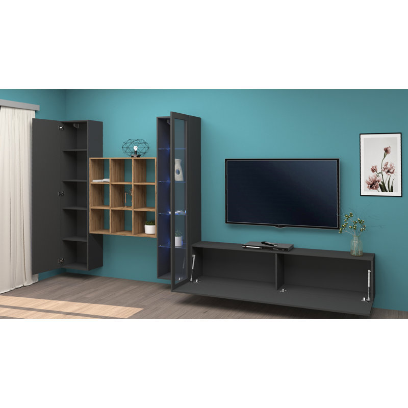 Maruska Entertainment Center for TVs up to 70", Grey Anthracite