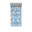 Bleu ciel et orange / motif ikat blanc