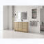 Meuble-lavabo autoportant de 48 pouces avec lavabo en résine et 3 portes d'armoire à fermeture en douceur-382692766