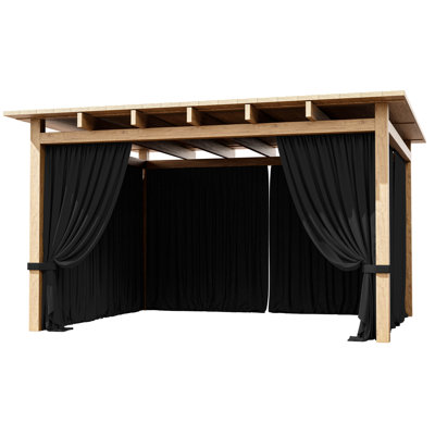 4-Panel Gazebo Curtain, Waterproof Outdoor Privacy Panels With Zipper, Designed For Patio & Backyard Gazebo Tent (Curtain Only)