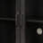 Black 58 4-Door Storage Cabinet with Glass-1370791444-1370791447