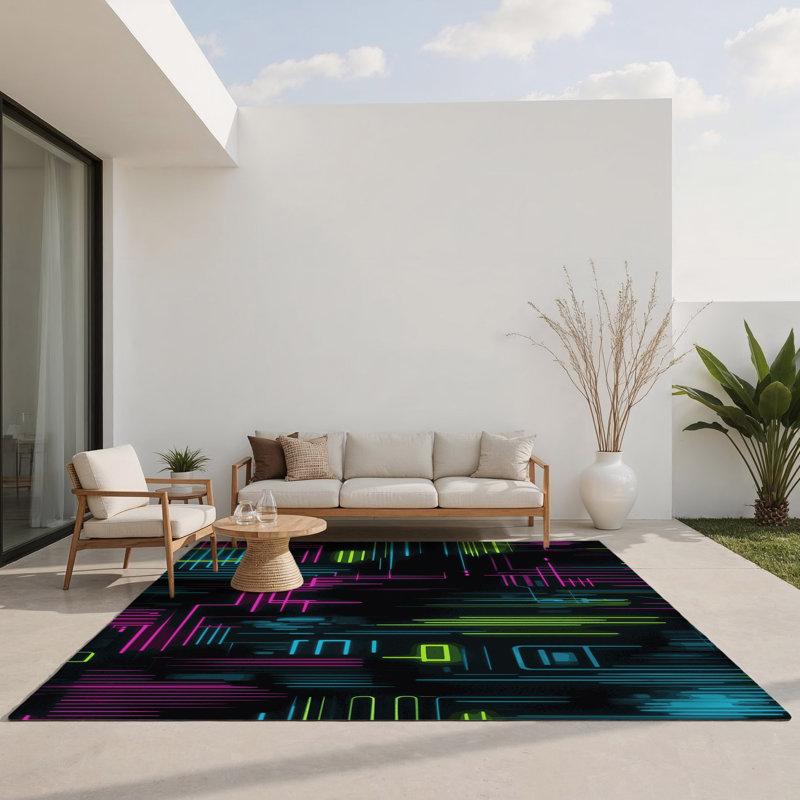 Tapis d'intérieur et d'extérieur Prism Fade, Rectangle 1 pi 6 po x 2 pi 6 po