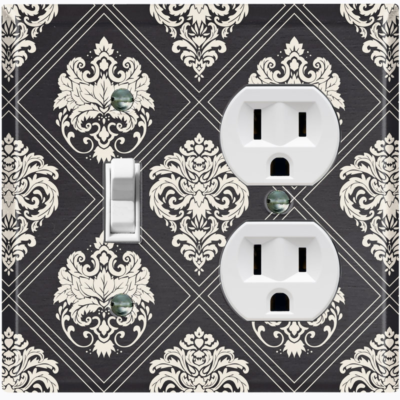 Patterned 2 - Gang Standard Combination Wall Plate