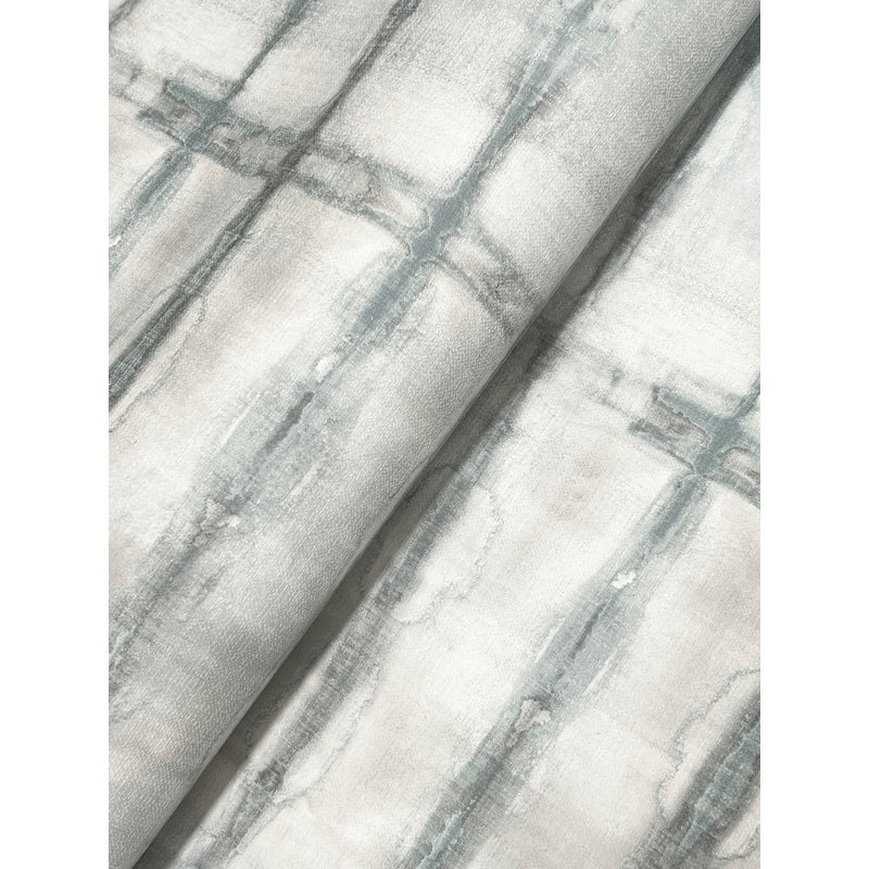 Modulus Denim Geometric Stripe Wallpaper, Blue