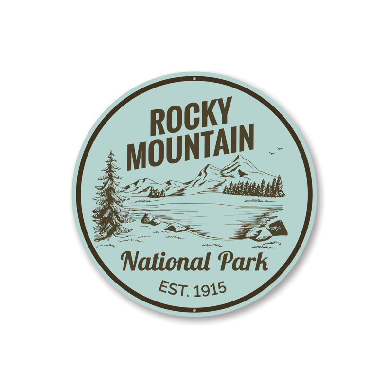 Panneau en aluminium Rocky Mountain Park, H 12 po x l 12 po x P 0,04 po