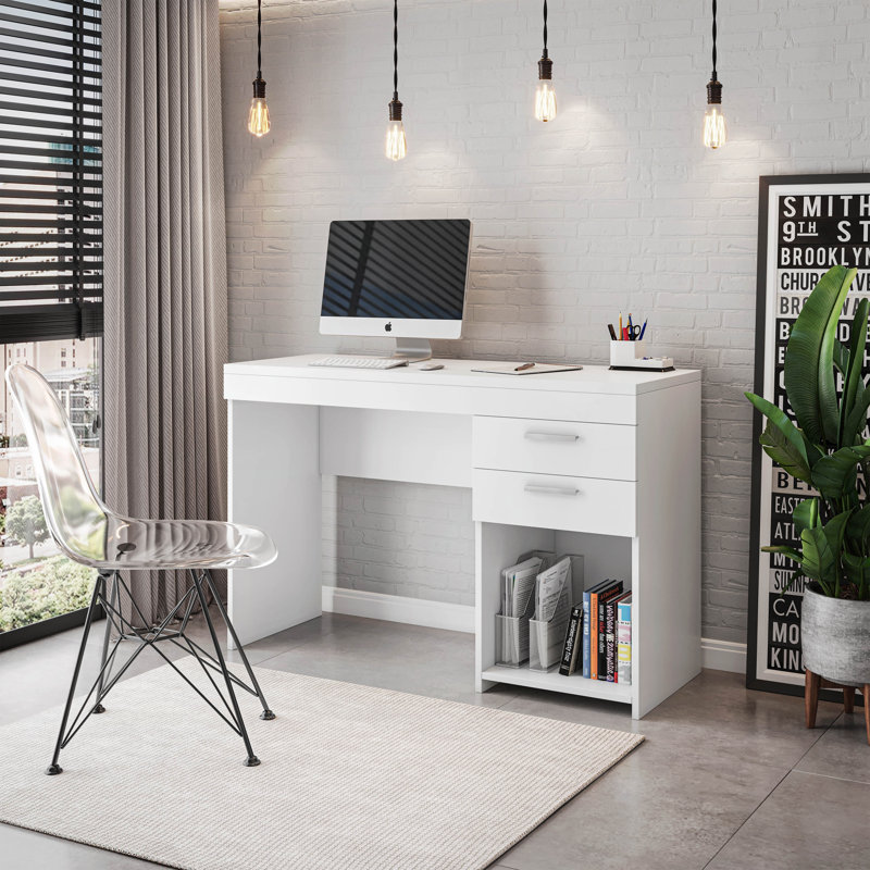 Poste de travail avec rangement Techni Mobile, Blanc