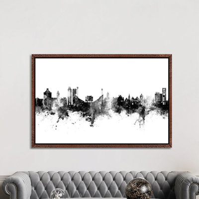 Lawrence Kansas Skyline by Michael Tompsett - Print on Canvas