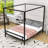 Metal Canopy Bed with Upholstered Headboard-1703354563-1703354562