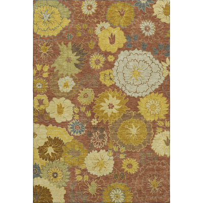 Premium Machine Washable Mayfield AMF2294 Floral Rug