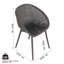 Ensemble de 2 chaises longues modernes - Plastique PP résistant aux intempéries intérieur / extérieur avec table pliante multifonctionnelle intérieure / extérieure moderne - Plateau de table en PP avec pieds en métal