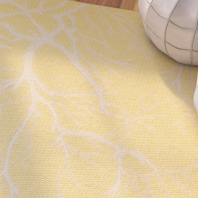 Tapis intérieur / extérieur floral Raelene, Rectangle 2 pi x 3 pi