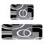Tapis de cuisine en flanelle antidérapant 2 pièces Modern