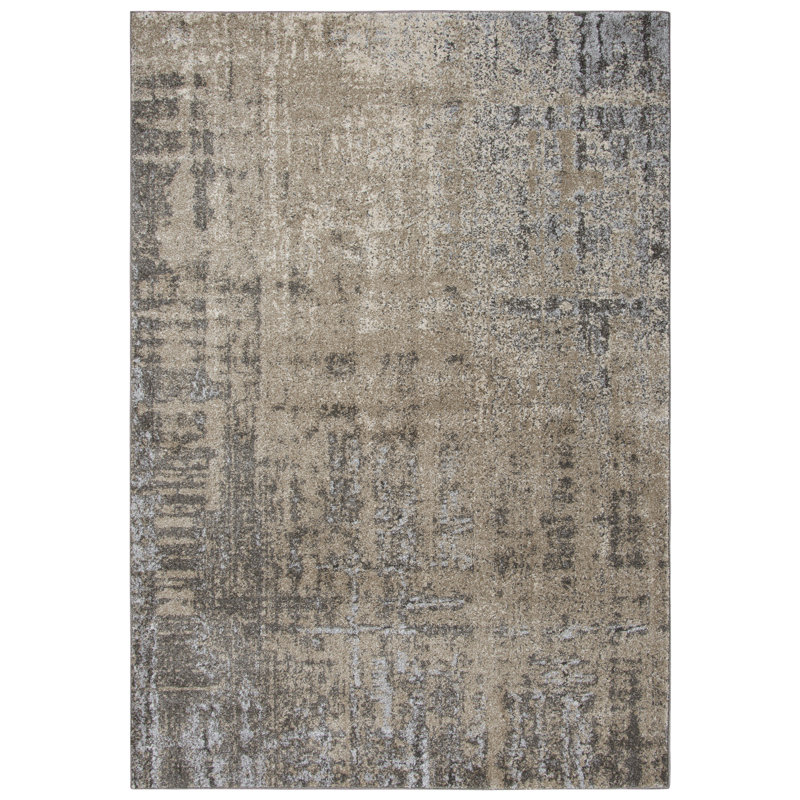 Barger Abstract Indoor Rug, Rectangle 5'3" x 7'6"