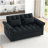 Lovesea Sofa Bed With Pull-Out Bed,Adjsutable Back-Black-650501634
