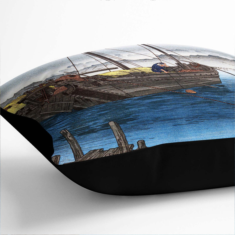 Square Cushion, 55cm H x 55cm W x 20cm D, Black