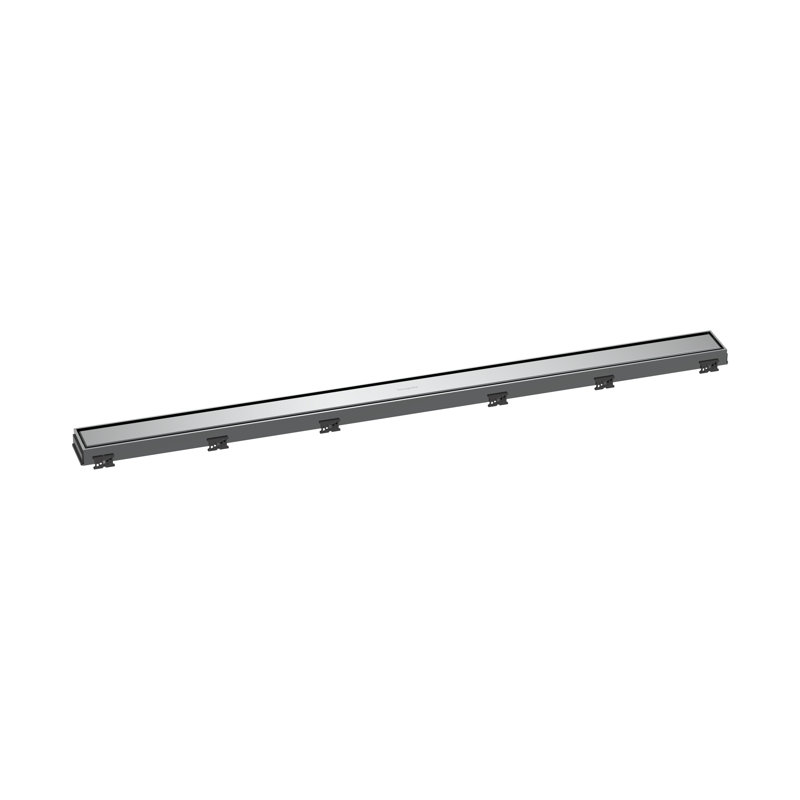 Hansgrohe RainDrain Match Garniture zéro / tuile 39 3/8 po avec cadre réglable en hauteur, Chrome