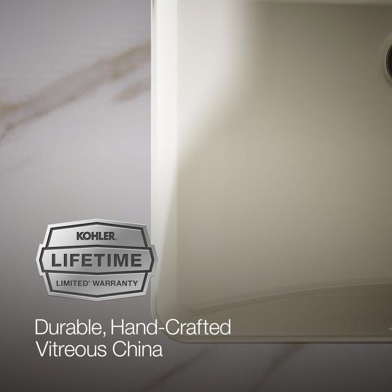 Ladena Vitreous China Rectangular Undermount Bathroom Sink, Biscuit