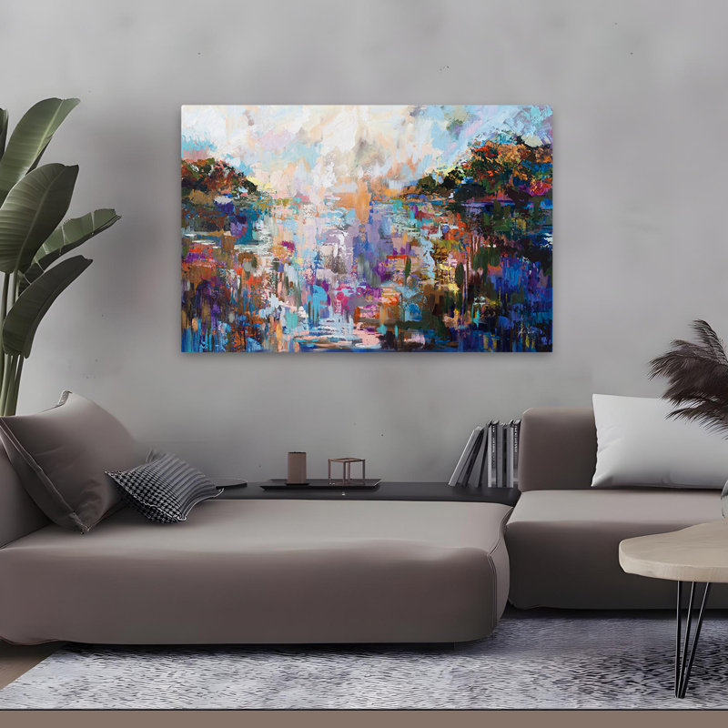 Abstrait abstrait - Transformation d'automne, H 32 po x l 48 po
