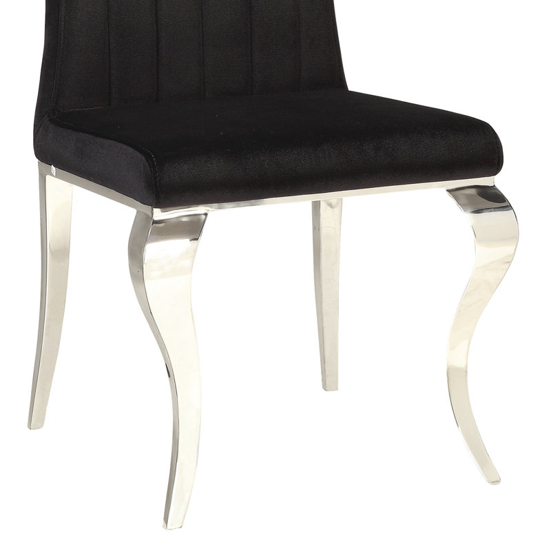 Danbury 18.25'' H Upholstered Side Chair, Black