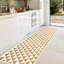 Amber Geometric Vinyl Indoor / Outdoor Area Rug-24399422