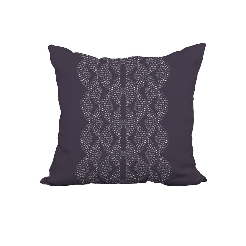 Dotted Reversible Throw Pillow, 20" x 20", Purple