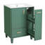 Meuble-lavabo 24 po avec lavabo, armoire de salle de bain avec tablette de porte, tiroir profond, panier coulissant à 2 niveaux, structure en bois massif et panneau de fibres à densité moyenne-114497854