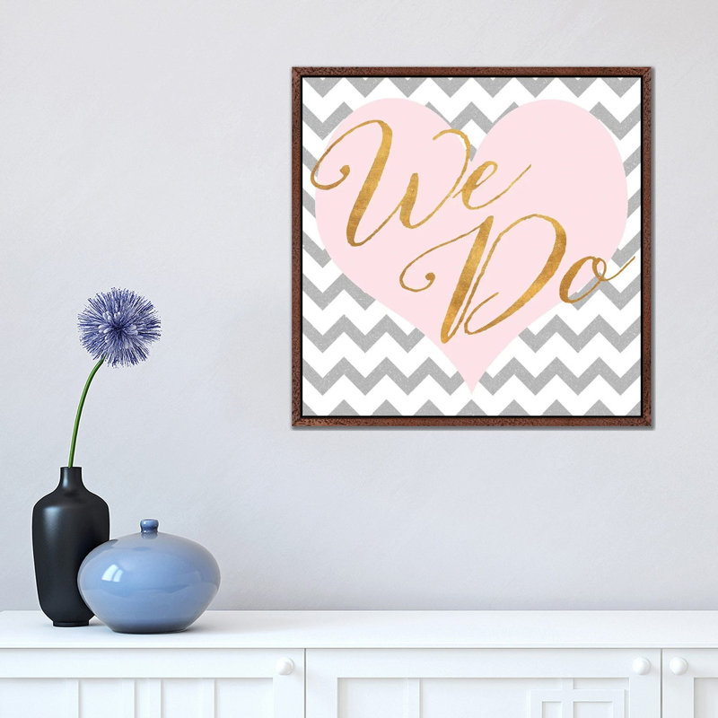 We Do by Sd Graphics Studio - Print on Canvas, 93.98 cm H x 93.98 cm W, Brown Framed Canvas