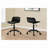 Office Chair,Adjustable Height,Swivel,Ergonomic,Computer Desk,Work,Juvenile,Black Leather Look,White Metal,Contemporary,-1370778199