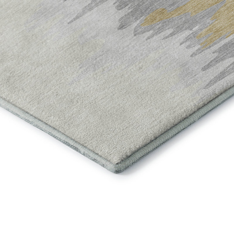 Tapis abstrait Premium Cortes AMF1050 lavable à la machine, Rectangle 10 pi x 14 pi