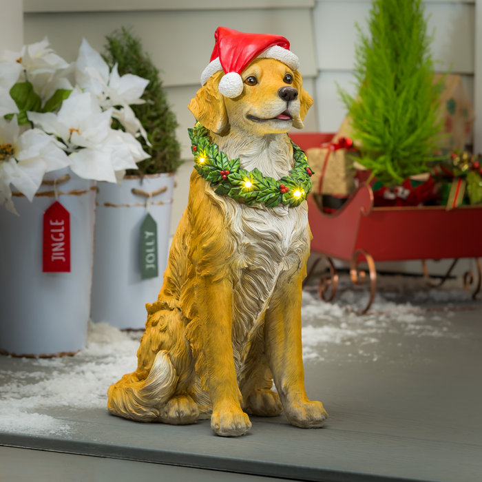 The Holiday Aisle® Einoras Dogs Garden Statue | Wayfair