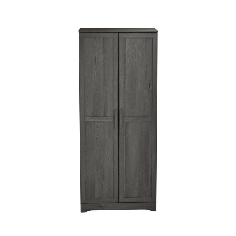Armoire-penderie 2 portes Delaney, Gris