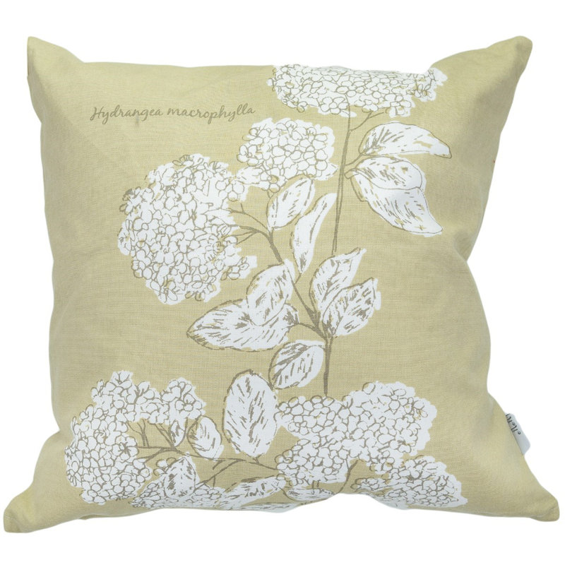 Coussin décoratif en coton à grain de fleurs peintes Palladino