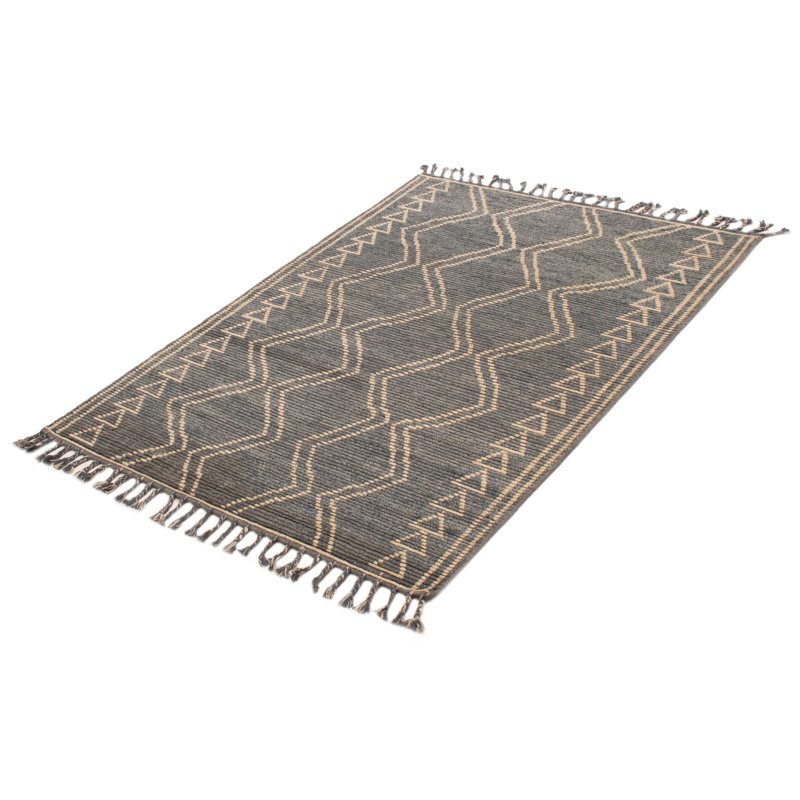 Tapis gris foncé Tangier 5 pi 3 po x 7 pi 5 po