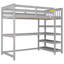 Loft Bed With Storage Shelves And Under-Bed Desk-364992001-364992000