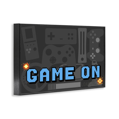 Game On Arcade Framed Giclee, design by Kim Allen