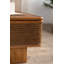 Table basse carrée en rotin avec rangement ajustable et mécanisme de levage silencieux