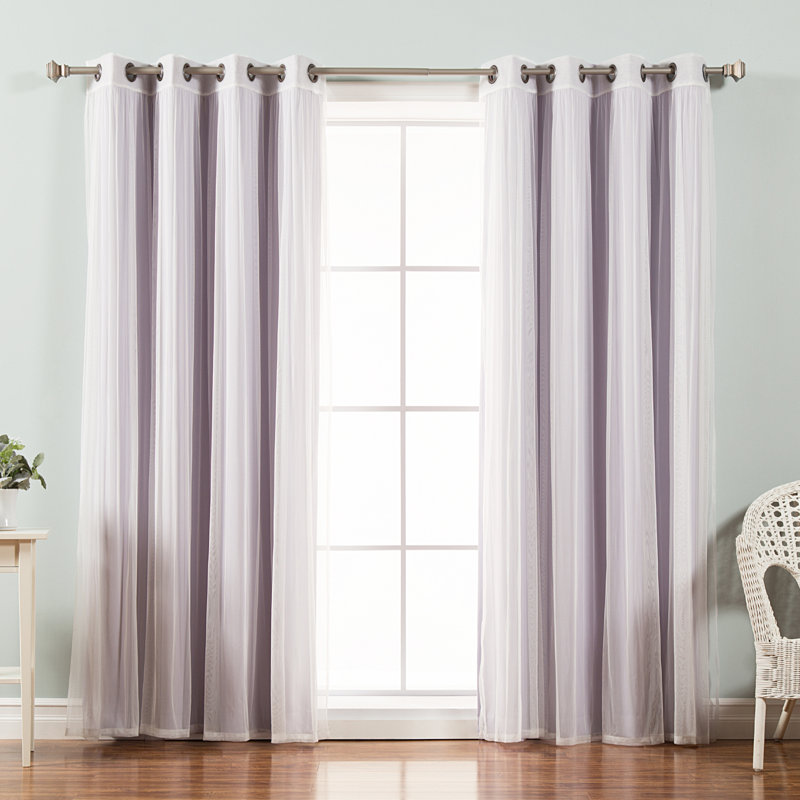 Panneaux de rideaux unis obscurcissants et thermiques avec œillets Granados, Lilas, l 52" x L 84"