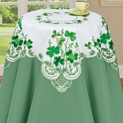 Lucky Shamrock Embroidered St. Patrick's Day Table Linens