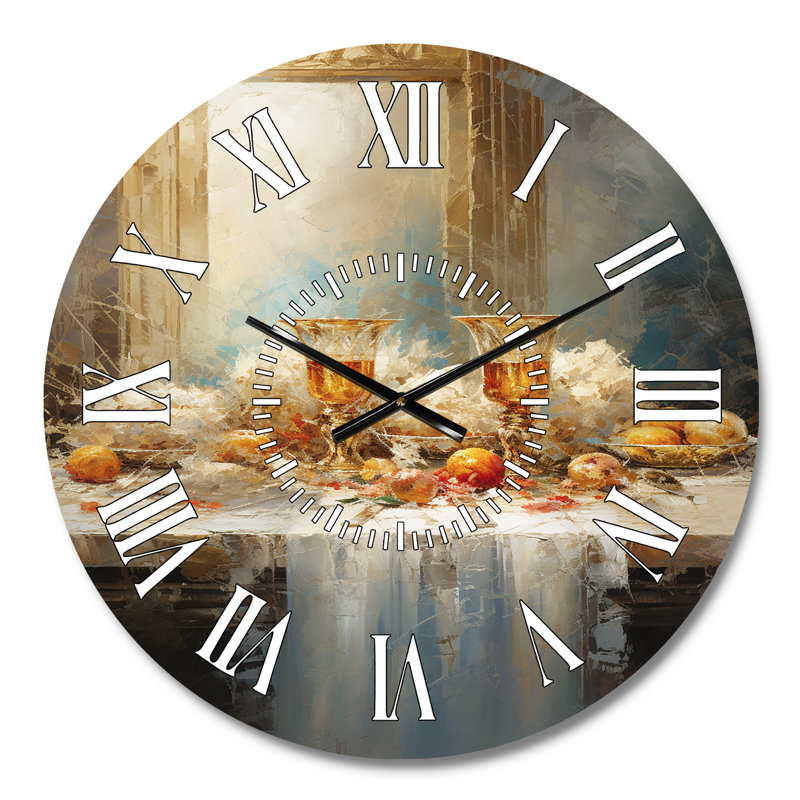 The Last Supper Spectrum Collage - Christianity White Face Wall Clock, Medium