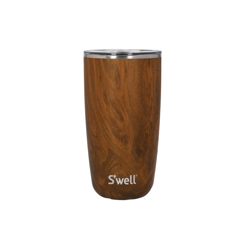 S'well Teakwood 530ml Vacuum Insulated Stainless Steel Travel Tumbler