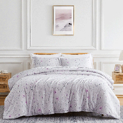 Secret Meadow Microfiber Reversible Duvet Cover Set