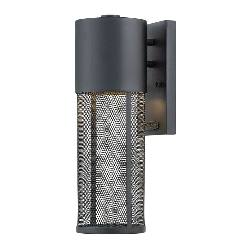 Aria Outdoor Armed Sconce, Black, 18.5" H x 5.3 W x 6.8" D, Incandescent