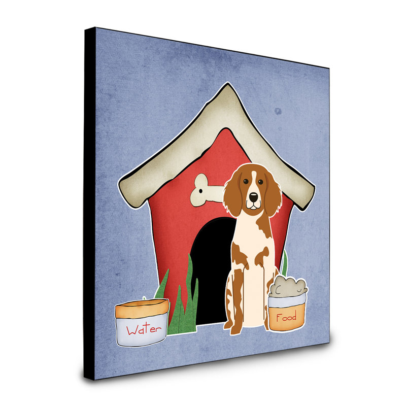 Panneau mural d’art collection dog house Scarvinia, Épagneul Brittany