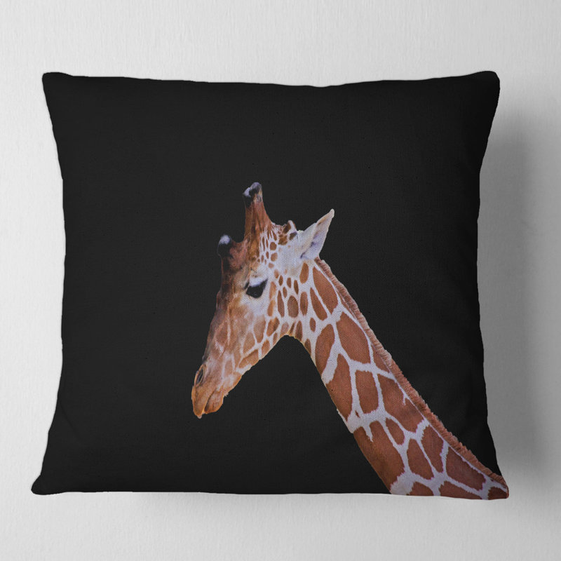 Portrait d'une girafe en V carré, 16" x 16"