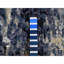Tapis japonais noué à la main 6 pi x 8 pi 10 po en laine et soie bleu 9B123BA160F94B4FAE7290388698C401