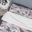 Camouflage militaire gris et rose - ensemble de housse de couette abstrait - microfibre de polyester-1404192518